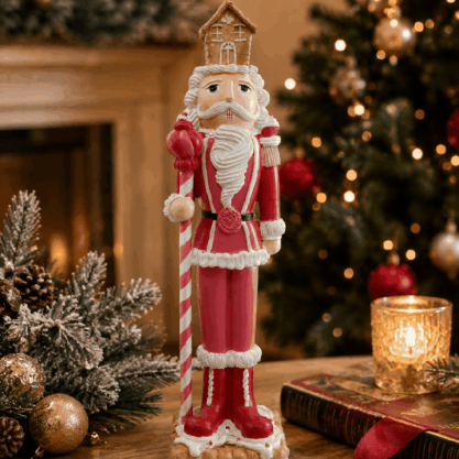 Cascanueces de jengibre rojo en resina – 45 cm