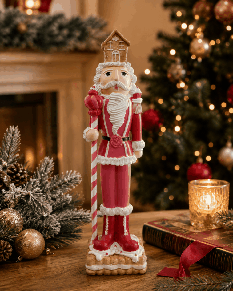 Cascanueces de jengibre rojo en resina – 45 cm