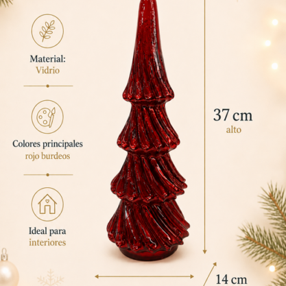 Árbol de cristal rojo – 37 cm
