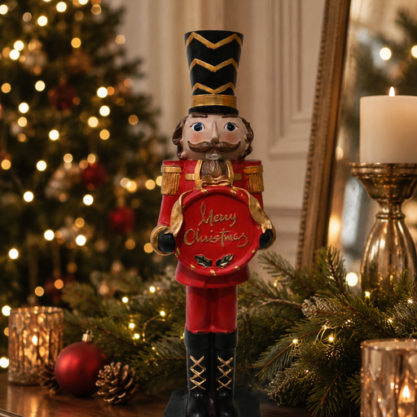 Cascanueces con letrero Merry Christmas – 44 cm
