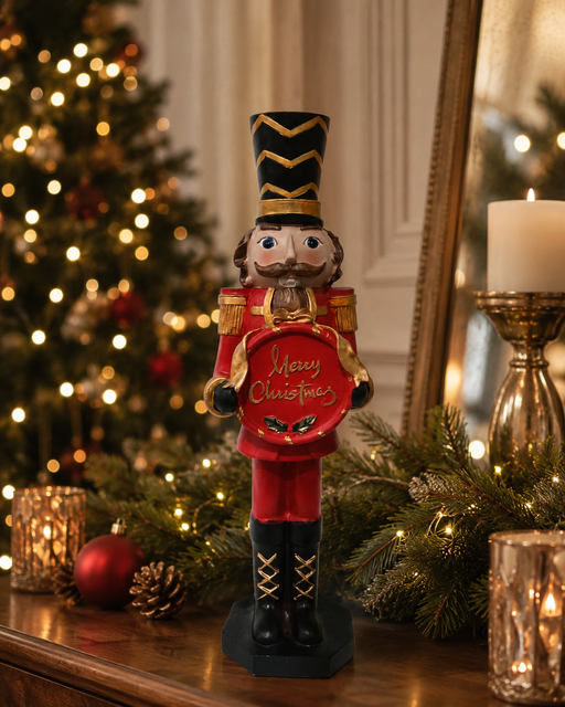 Cascanueces con letrero Merry Christmas – 44 cm