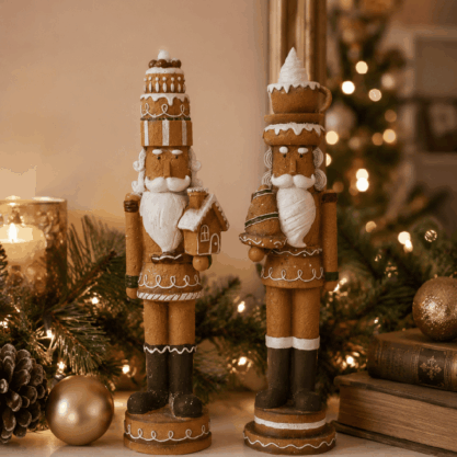 Set de 2 cascanueces de jengibre en resina – 45 cm