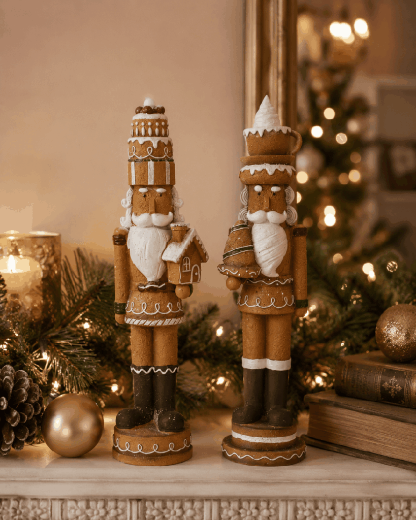 Set de 2 cascanueces de jengibre en resina – 45 cm