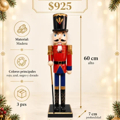 Cascanueces clásico azul y rojo– 60 cm